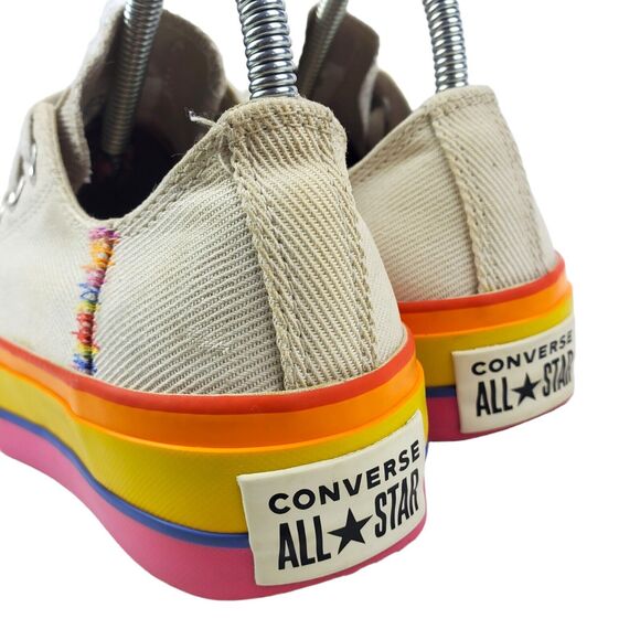 CONVERSE Shoes RAINBOW 1908 Womens Size 7 Limited Edition Platform PRIDE 564992C - Picture 9 of 13